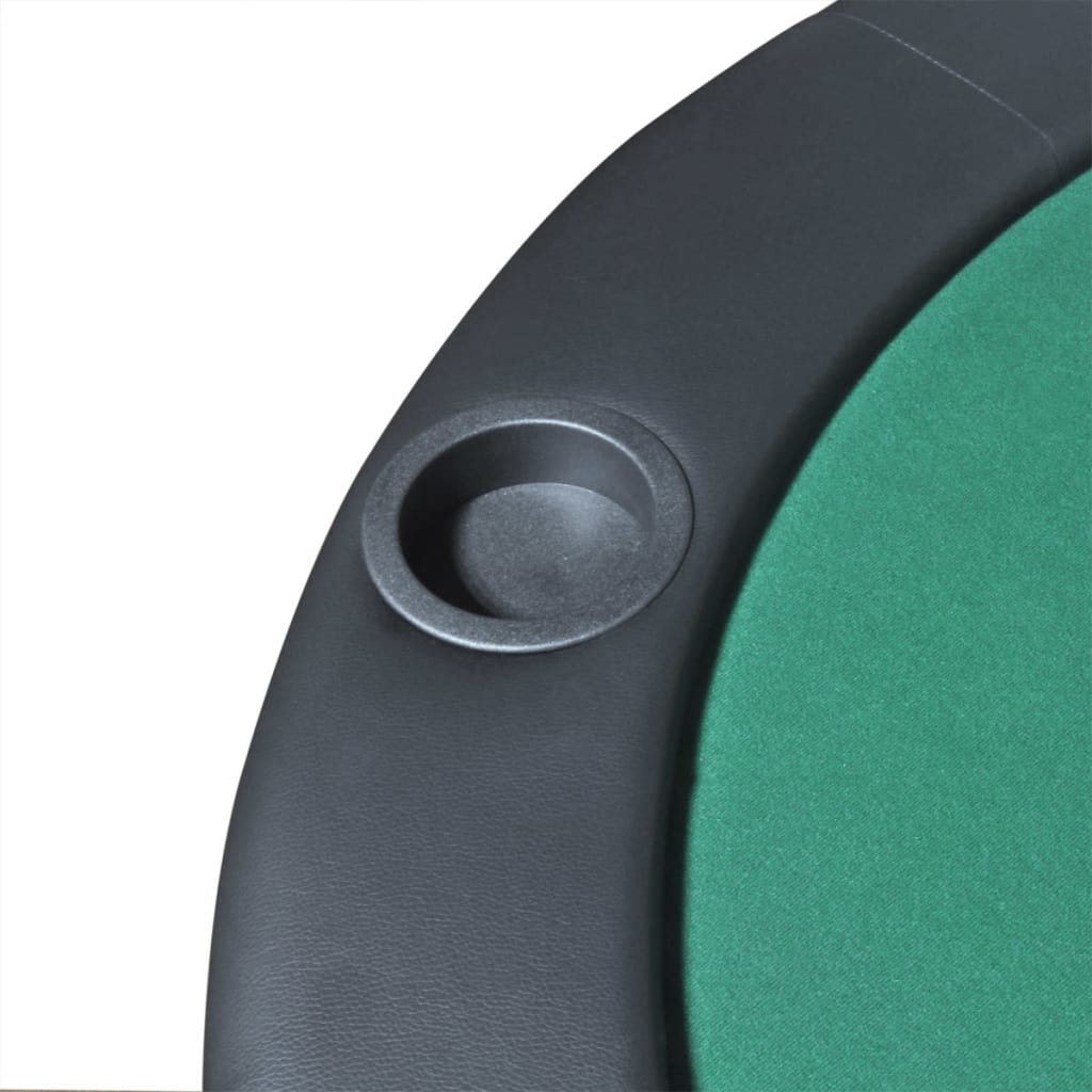 vidaXL 10 pers. pokerbord bordplade foldbar grøn