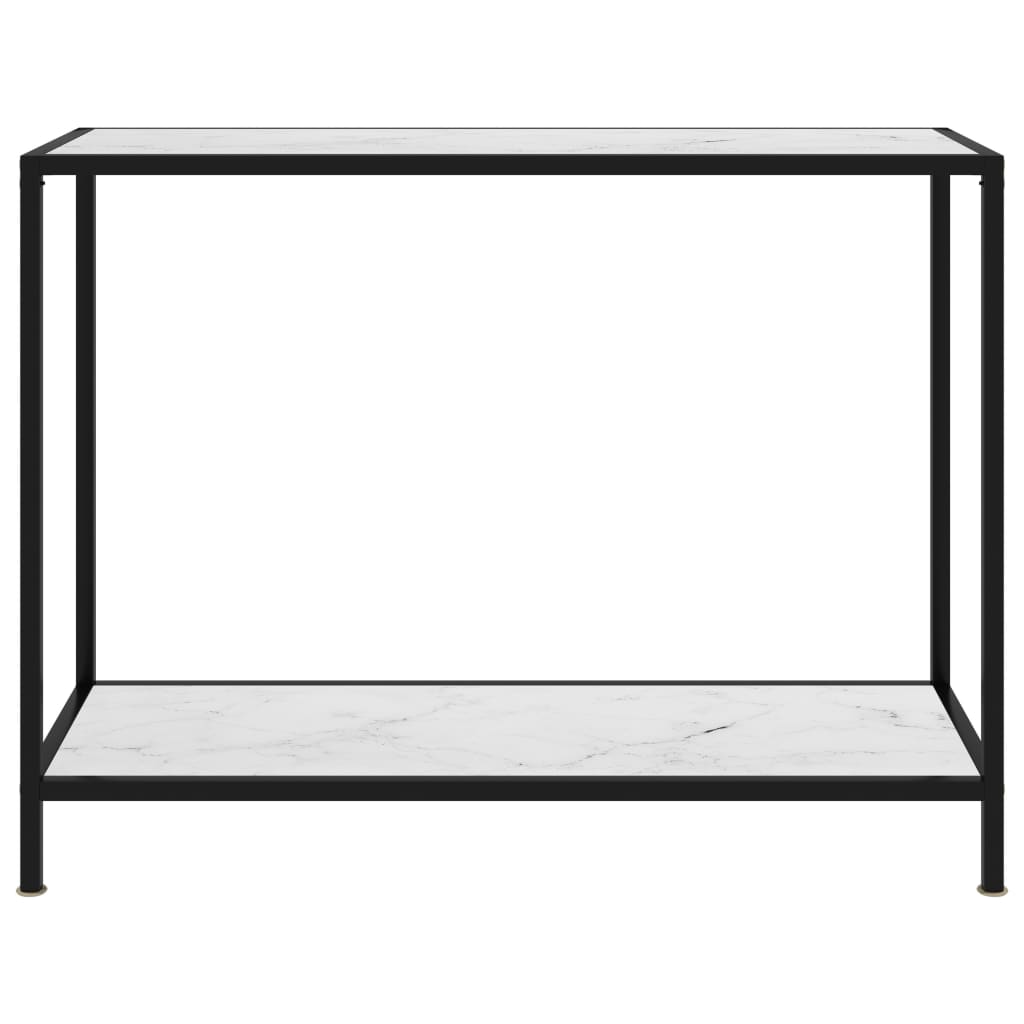 vidaXL konsolbord 100x35x75 cm hærdet glas hvid
