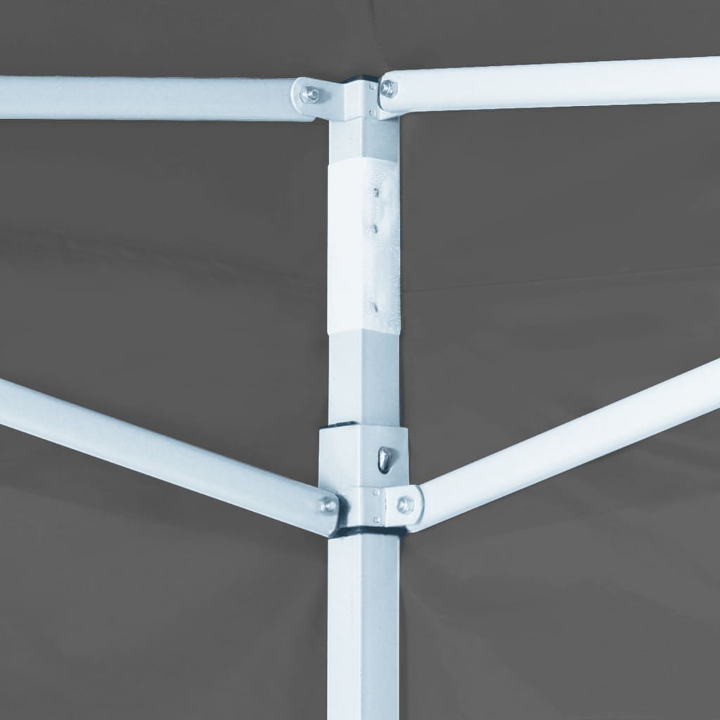 vidaXL foldbart festtelt med 4 sidevægge 2 x 2 m stål antracitgrå