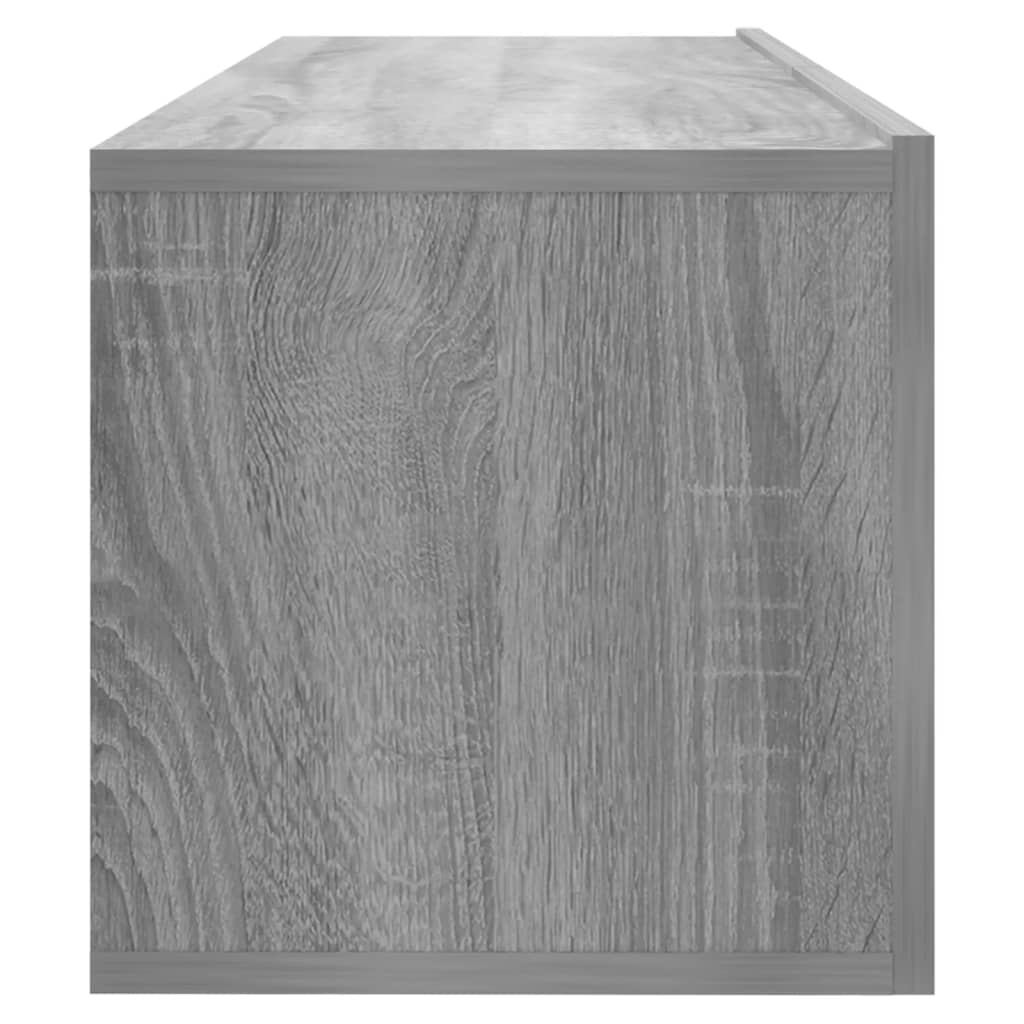 vidaXL væghængt tv-bord 100x30x30 cm konstrueret træ grå sonoma-eg