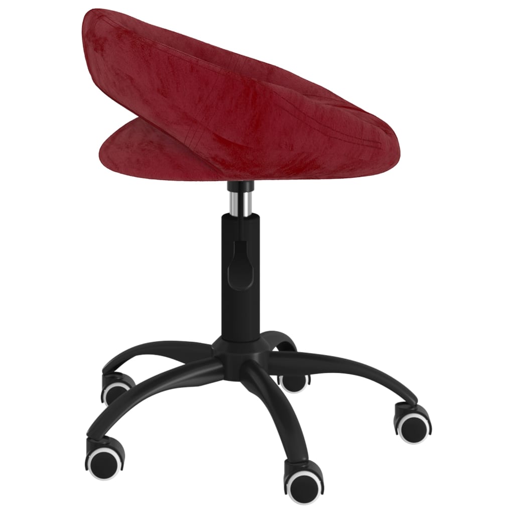 vidaXL drejelige spisebordsstole 2 stk. fløjl vinrød