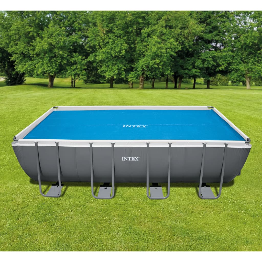 Intex solopvarmet poolovertræk 538x253 cm polyethylen blå