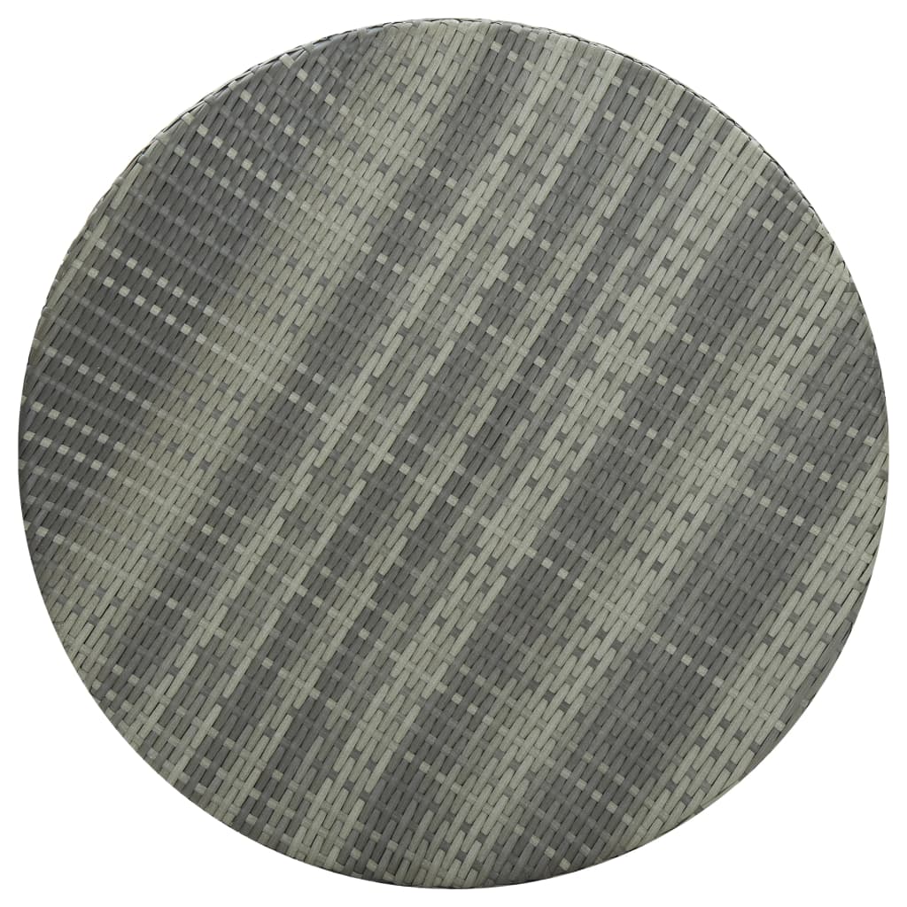 vidaXL havebord 75,5x106 cm polyrattan grå