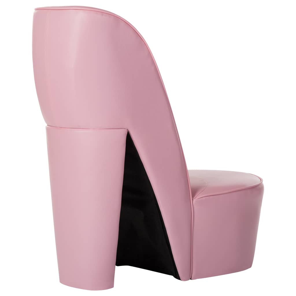 vidaXL stol højhælet sko-design kunstlæder pink