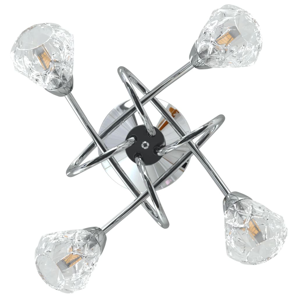 vidaXL loftlampe med gitterskærme i glas til 4 G9 LED-pærer