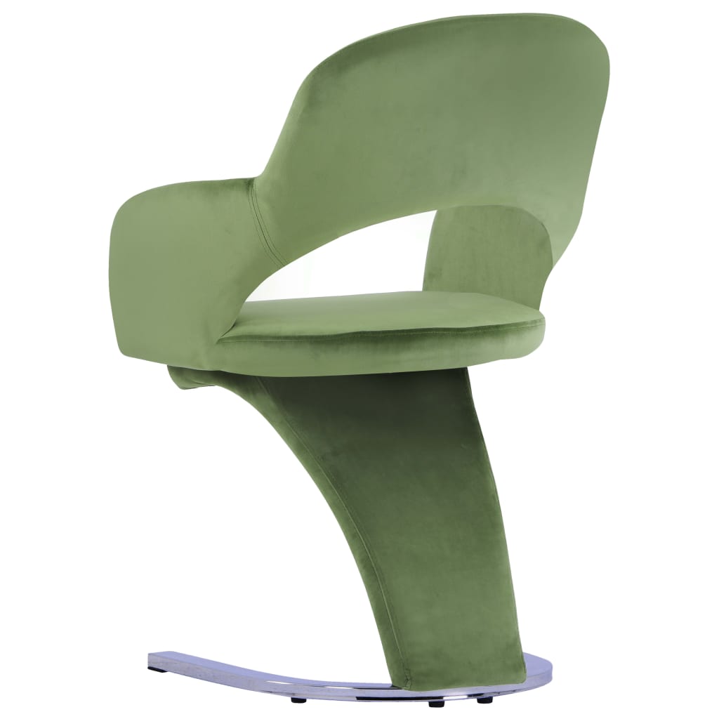 3056590 vidaXL Dining Chairs 6 pcs Green Velvet (3x287776)