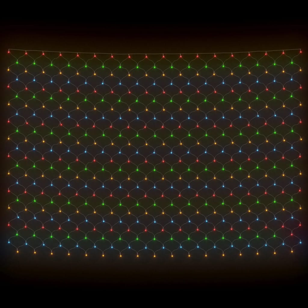 vidaXL lysnet 4x4 m 544 LED'er inde/ude flerfarvet lys
