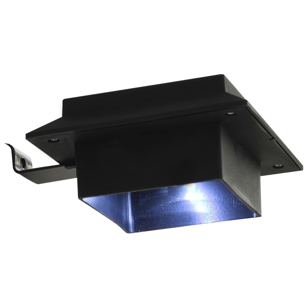 vidaXL LED-solcellelamper 6 stk. 12 cm firkantet sort