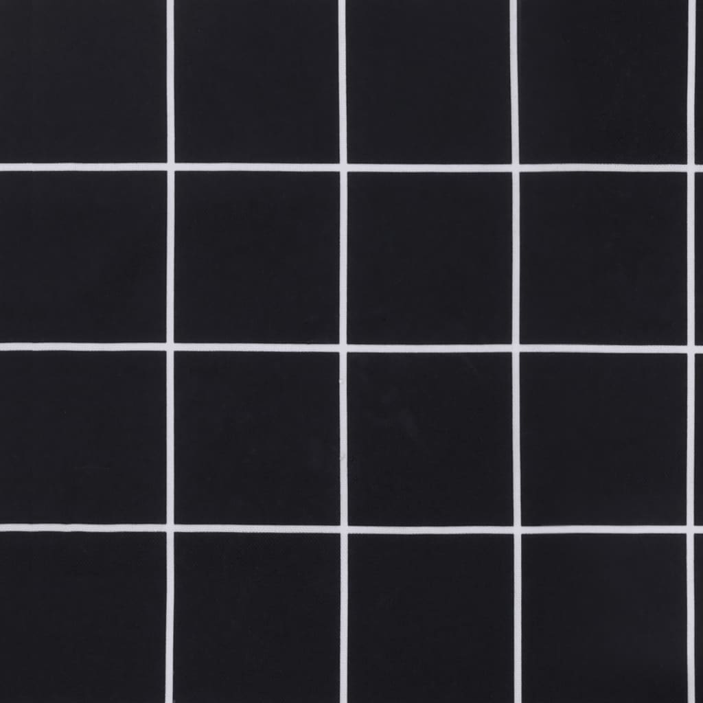 vidaXL stolehynder 2 stk. 50x50x7 cm stof ternet mønster sort