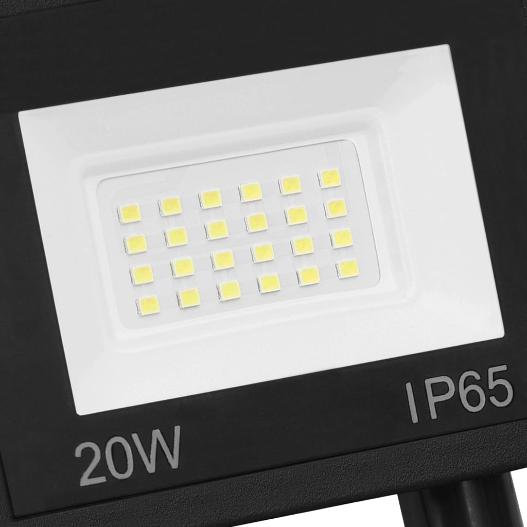 vidaXL LED-projektør med sensor 20 W varm hvid