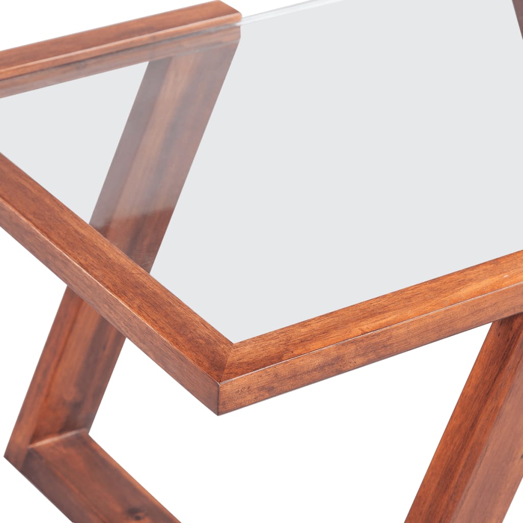 vidaXL sofabord massivt akacietræ brun 100x50x40 cm