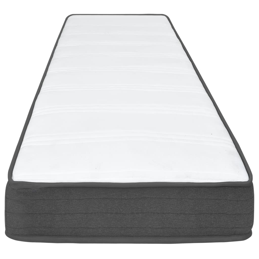 vidaXL seng med boxmadras 80x200 cm stof mørkegrå
