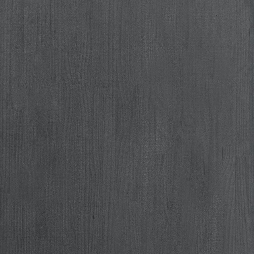 vidaXL reol 80x30x210 cm massivt fyrretræ grå