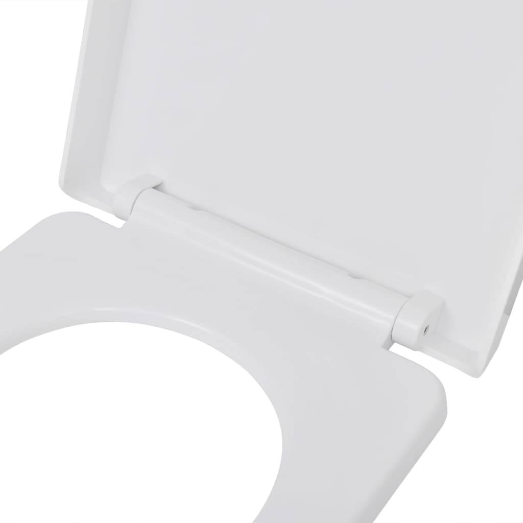 vidaXL soft close toiletsæde quick-release design firkantet hvid