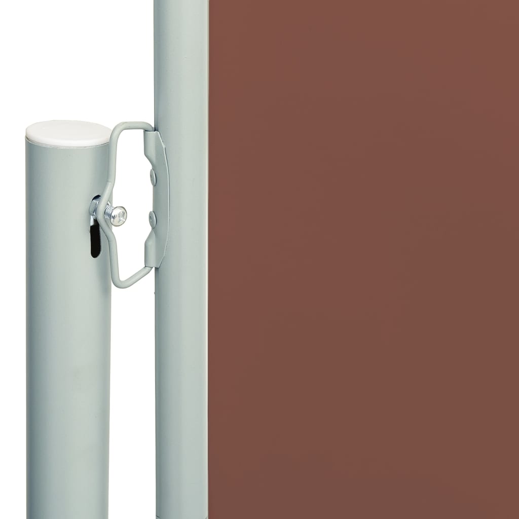 vidaXL sammenrullelig sidemarkise til terrassen 117x600 cm brun