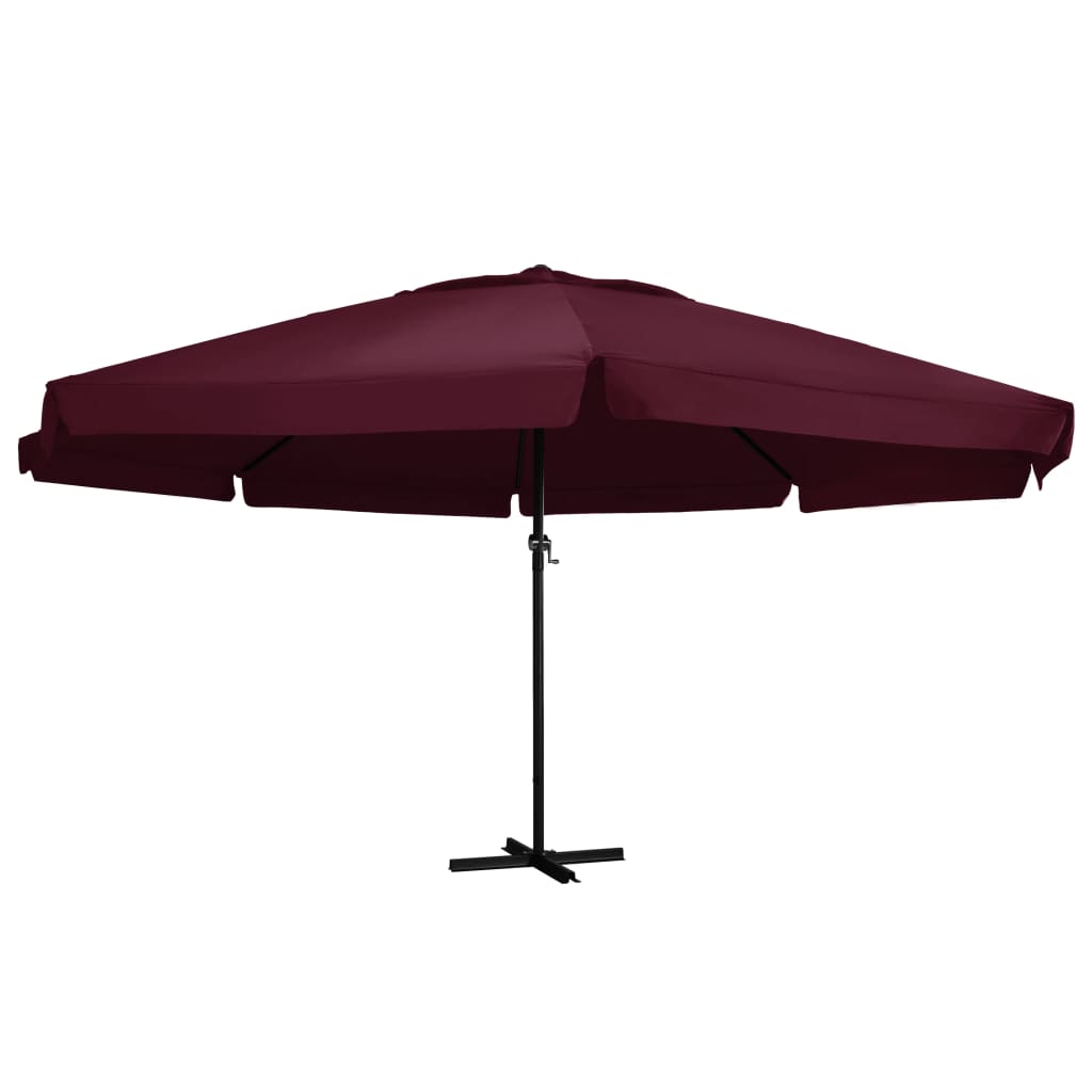 vidaXL parasol med aluminiumsstang 600 cm bordeaux