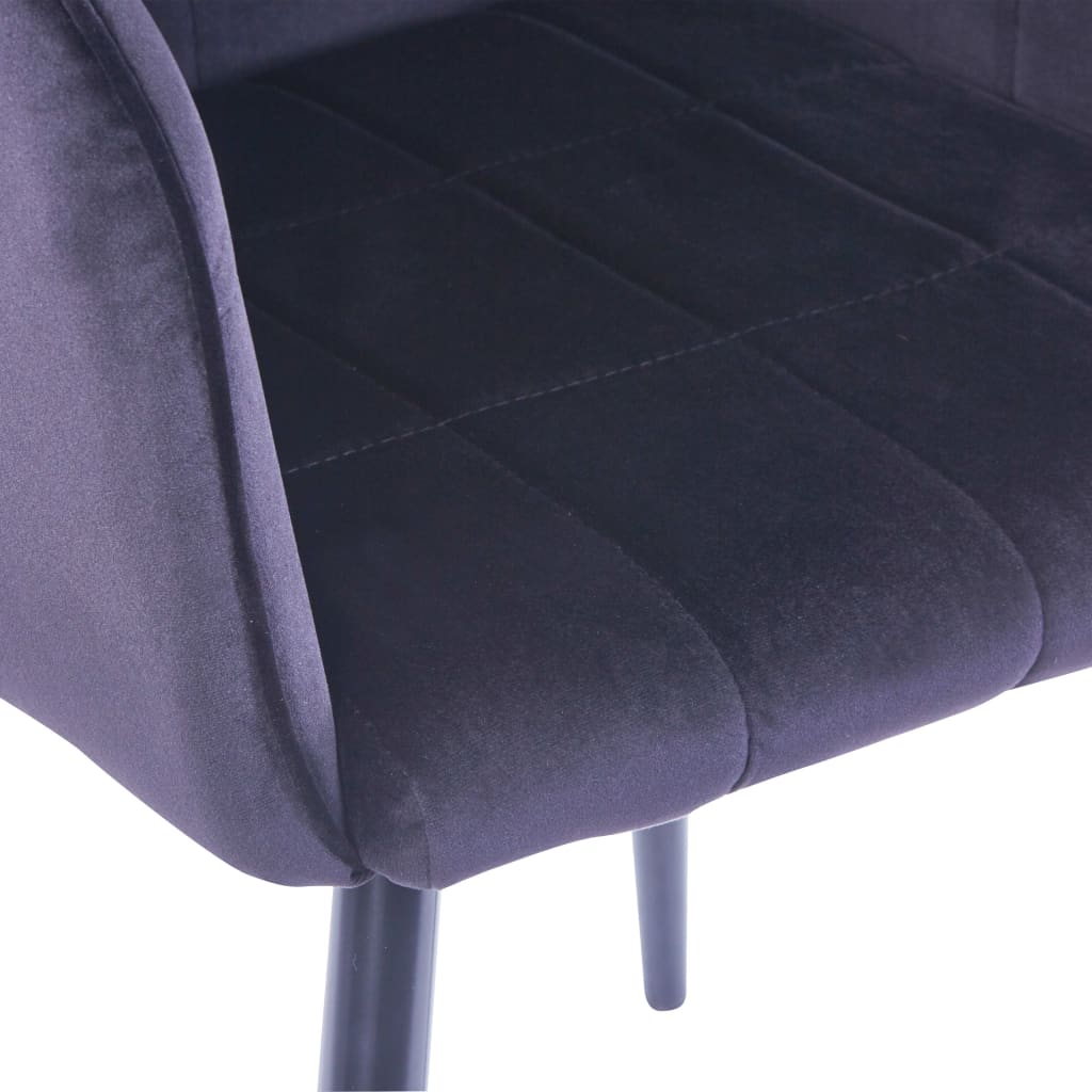 vidaXL spisebordsstole 2 stk. fløjl sort