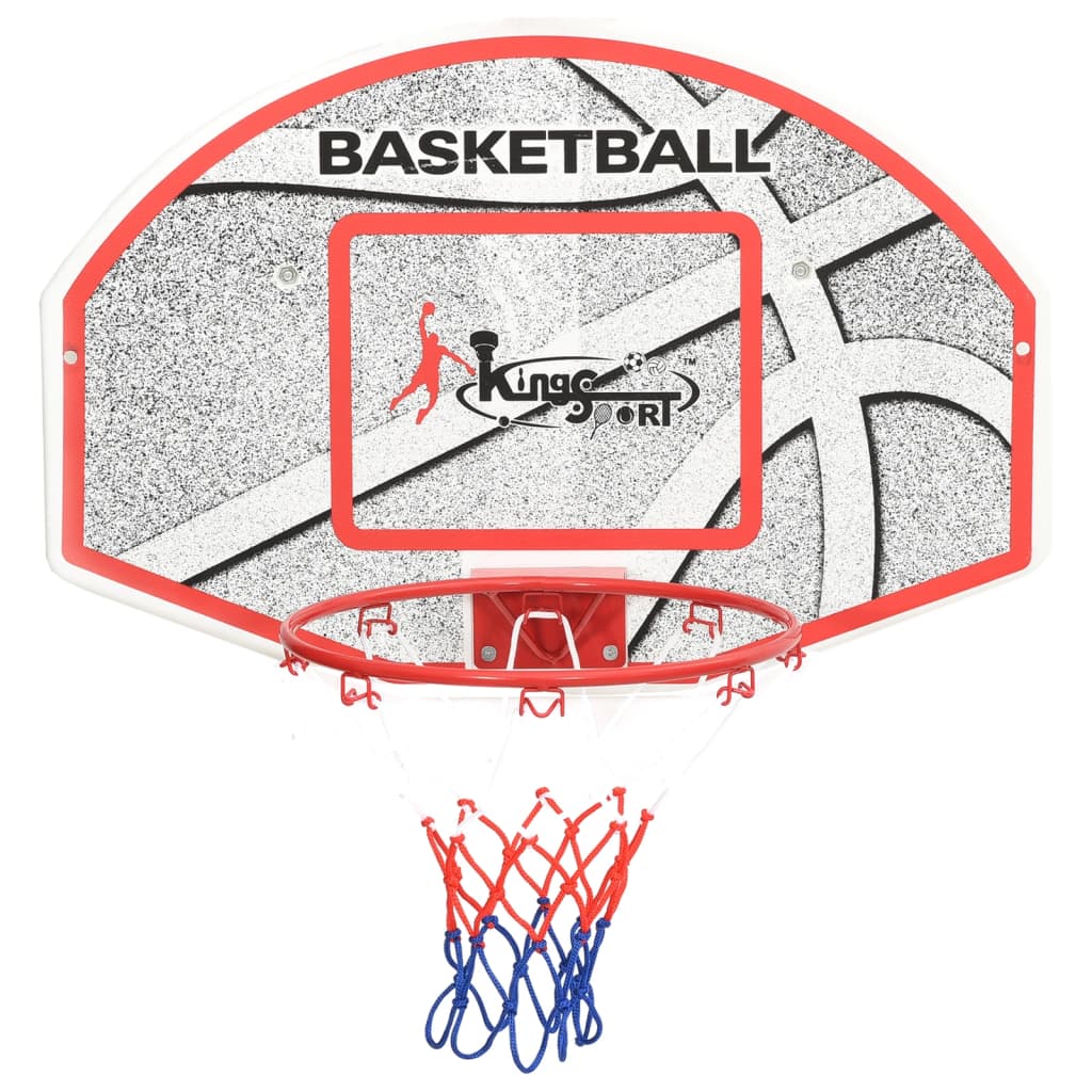 vidaXL vægmonteret basketballkurv med plade 5 dele 66x44,5 cm