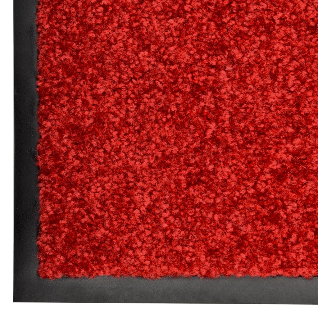 vidaXL vaskbar dørmåtte 120x180 cm rød