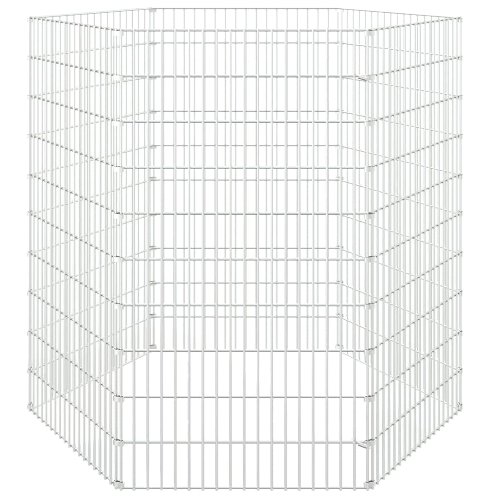 vidaXL 6-panels kaninbur 54x100 cm galvaniseret jern