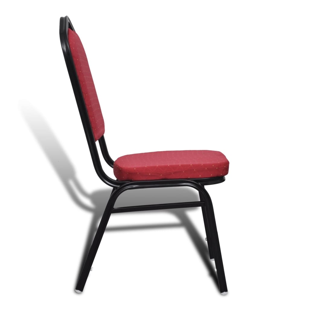 vidaXL spisebordsstole 20 stk. stof rød