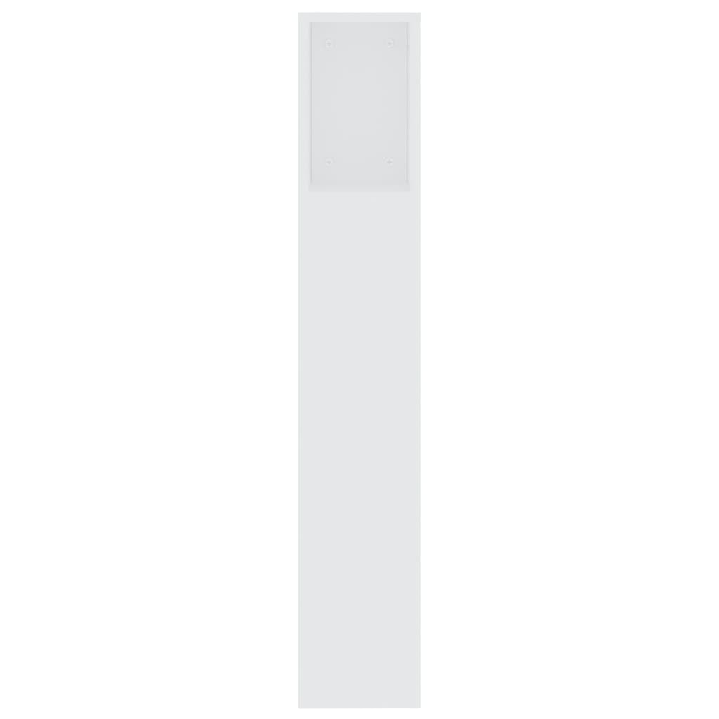 vidaXL sengegavl med opbevaring 200x18,5x104,5 cm hvid