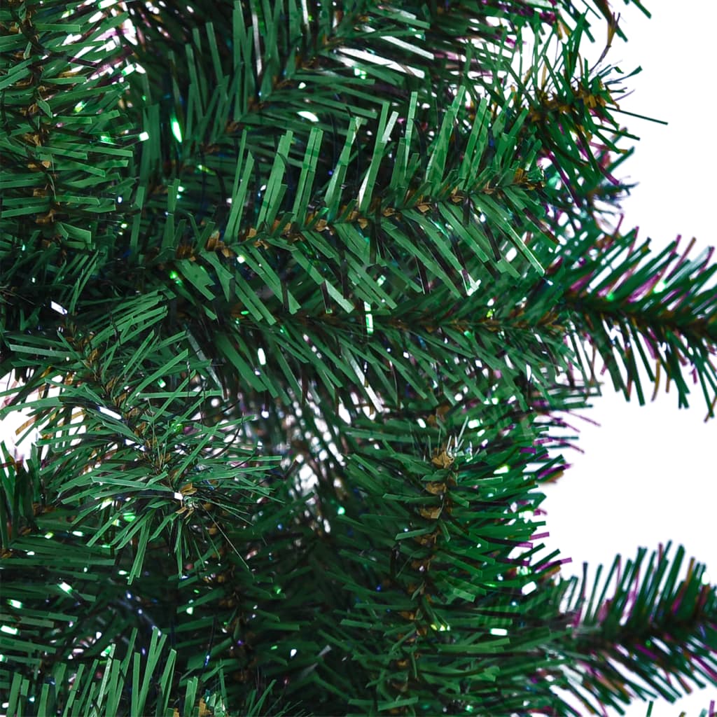 vidaXL kunstigt juletræ med farverige grene 180 cm PVC grøn