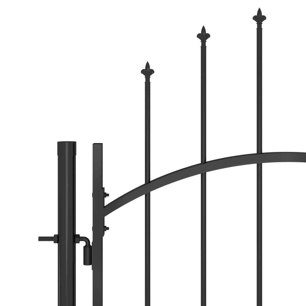 vidaXL havelåge 1x2,2 m stål sort