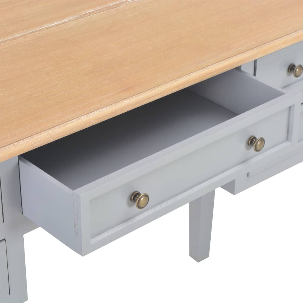 vidaXL skrivebord 109,5 x 45 x 77,5 cm træ grå