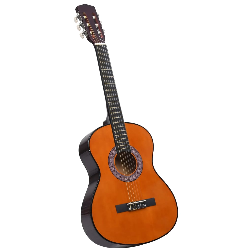 vidaXL klassisk guitarsæt til børn og begyndere 8 dele 3/4 36"
