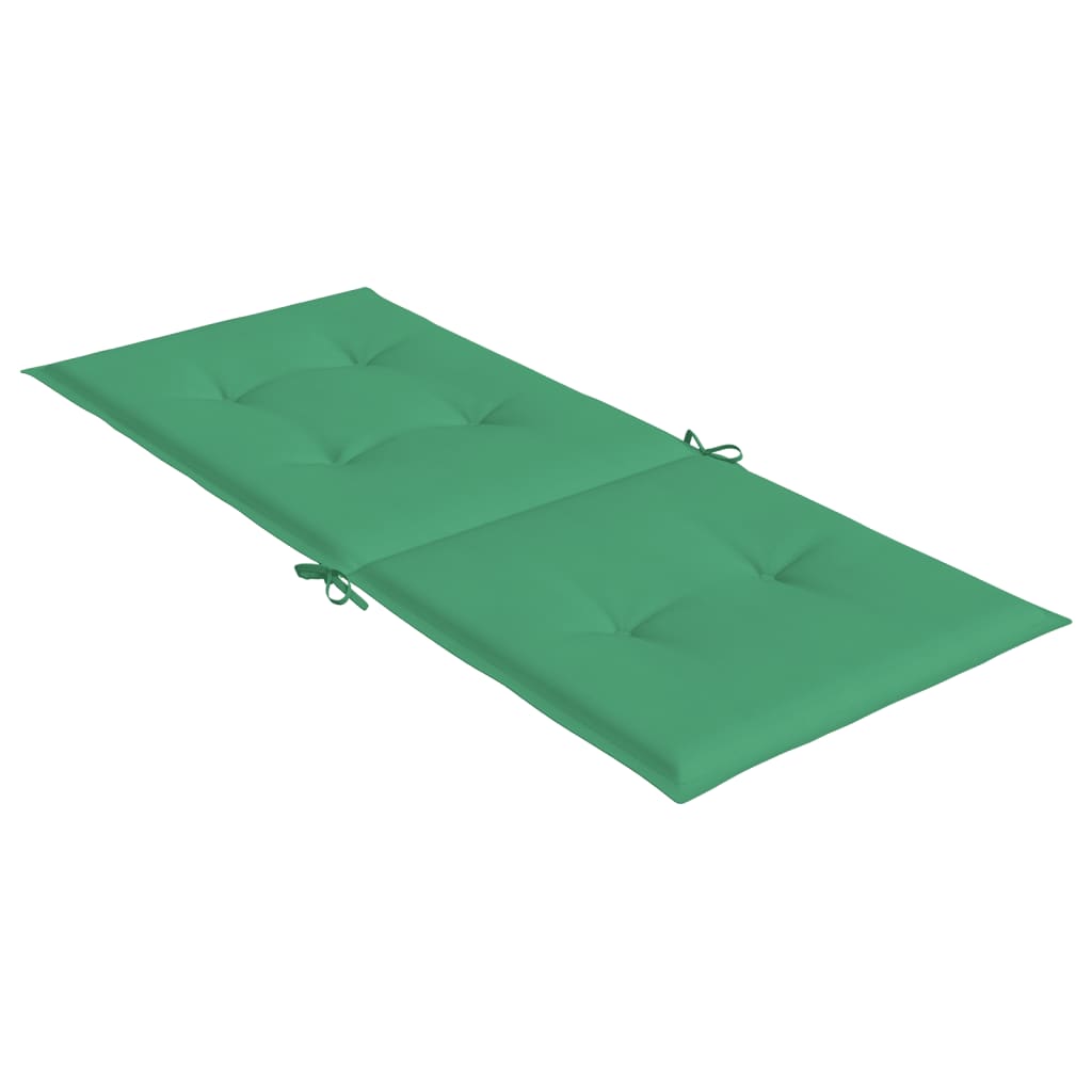 vidaXL stolehynder m. høj ryg 2 stk. 120x50x3 cm stof grøn