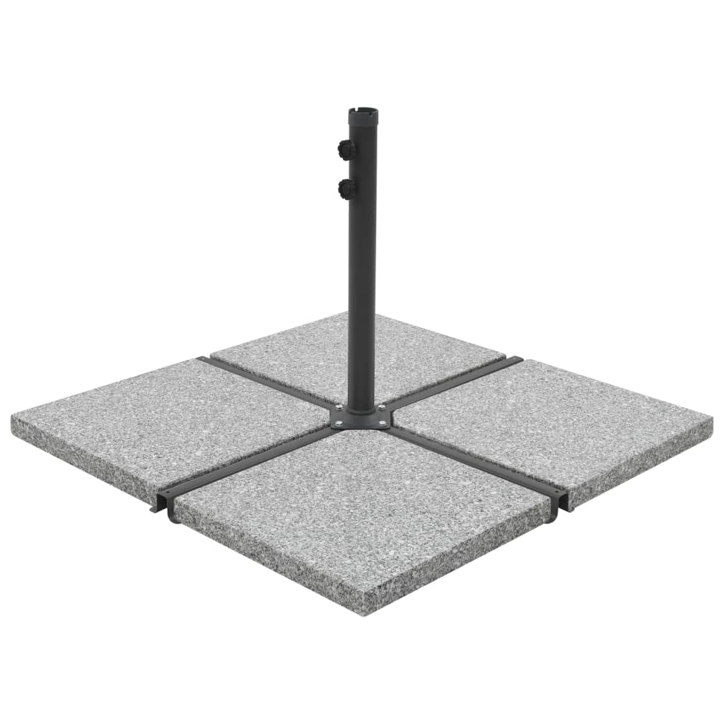 vidaXL vægtplade til parasol granit 25 kg firkantet grå