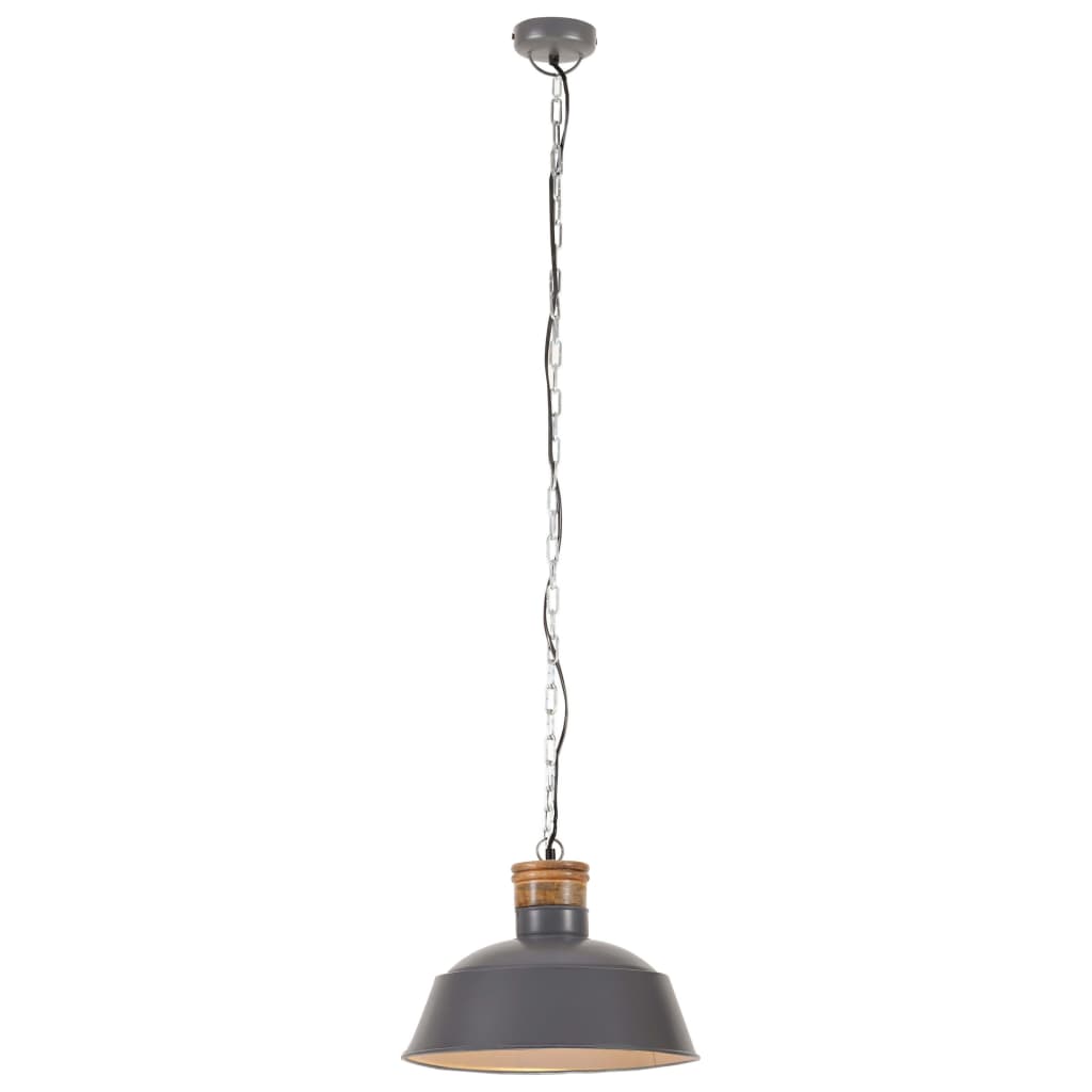 vidaXL industriel hængelampe 42 cm E27 grå