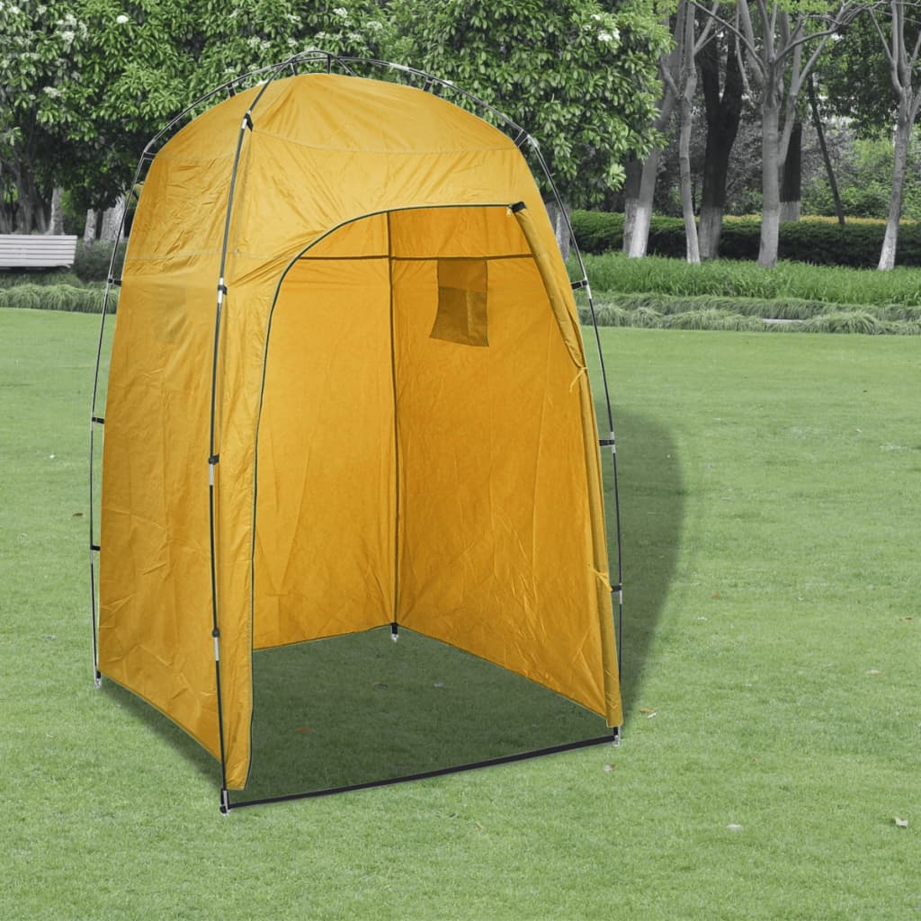 vidaXL telt til bruser/toilet/omklædning gul