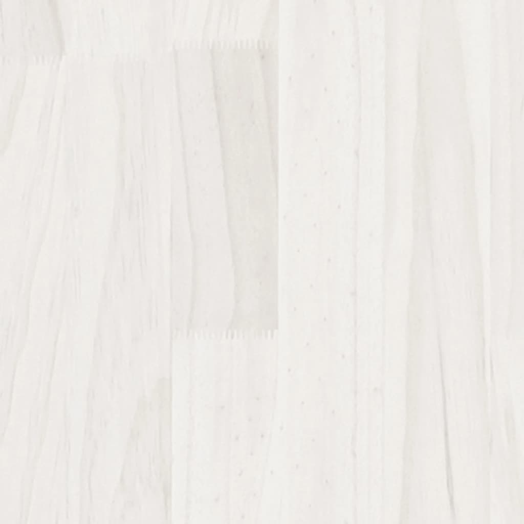 vidaXL bogreol med 4 hylder 80x30x140 cm massivt fyrretræ hvid