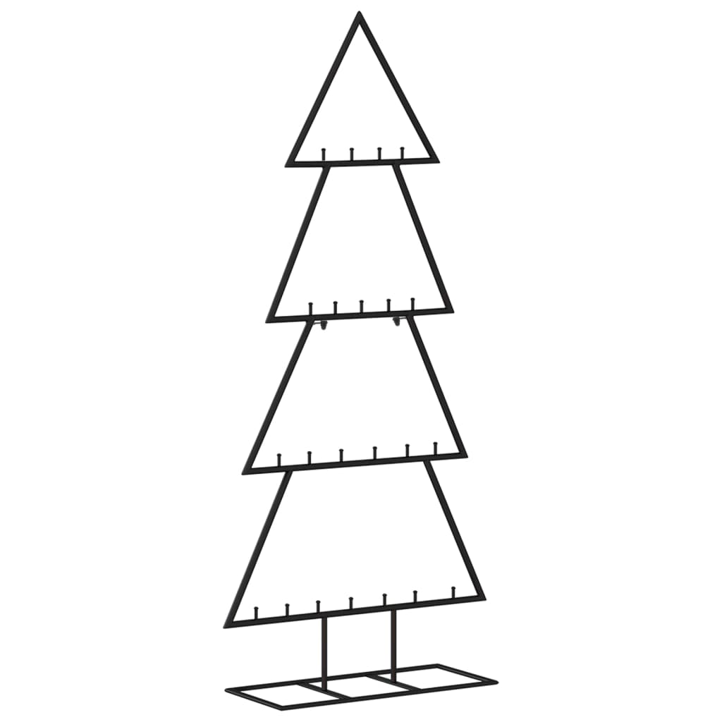 vidaXL dekorativt juletræ 125 cm metal sort