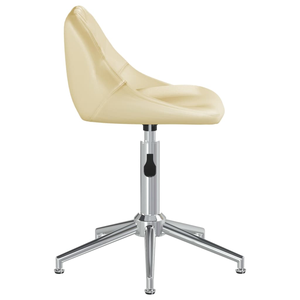vidaXL drejelige spisebordsstole 6 stk. kunstlæder cremefarvet