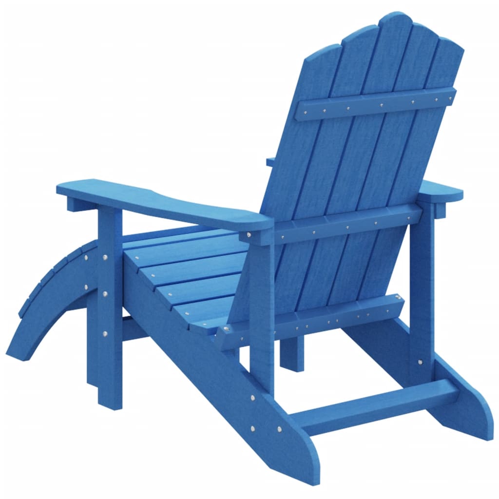 vidaXL Adirondack-havestol med fodstøtte HDPE blå