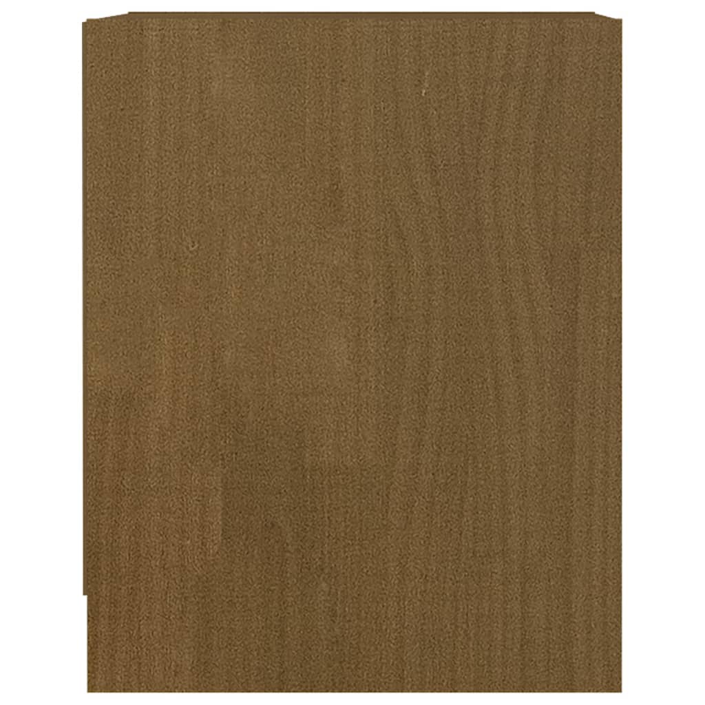 vidaXL sengeskabe 2 stk. 35,5x33,5x41,5 cm massivt fyrretræ brun