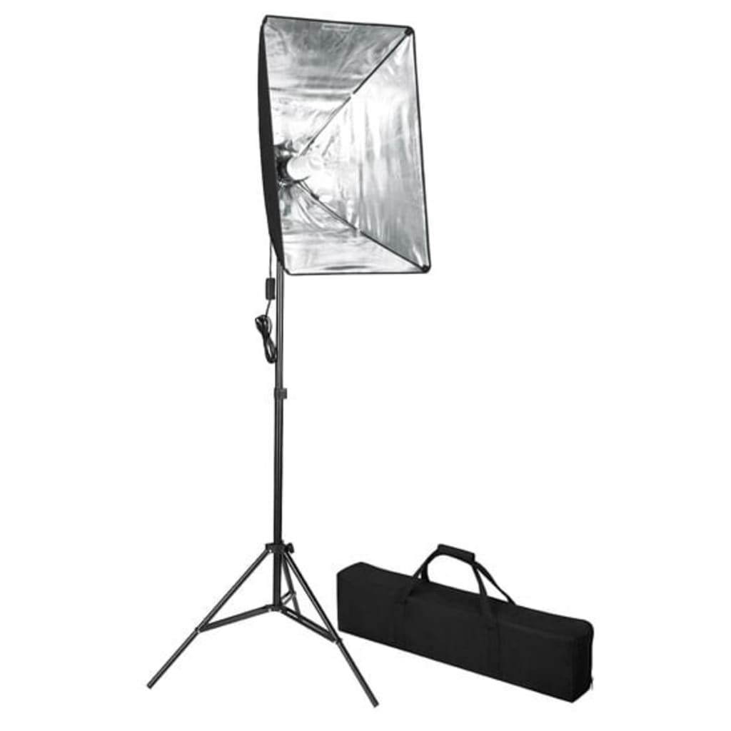 vidaXL fotostudieudstyr softbox lampesæt med fotobord