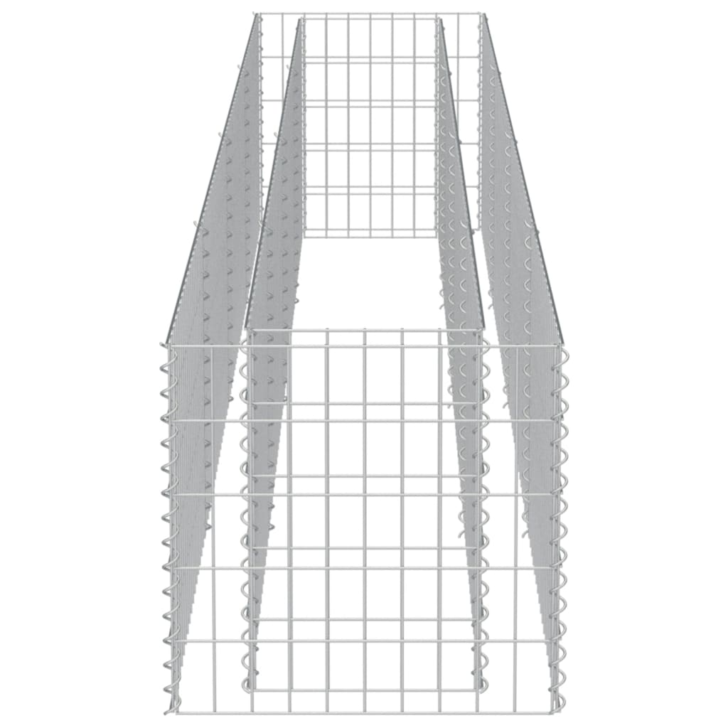 vidaXL gabion-højbed 360x50x50 cm galvaniseret stål