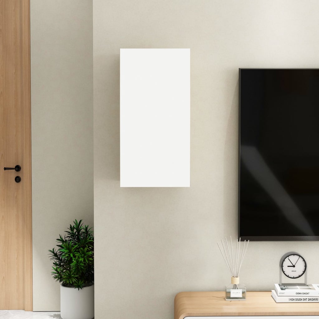 vidaXL tv-bord 30,5x30x60 cm konstrueret træ hvid