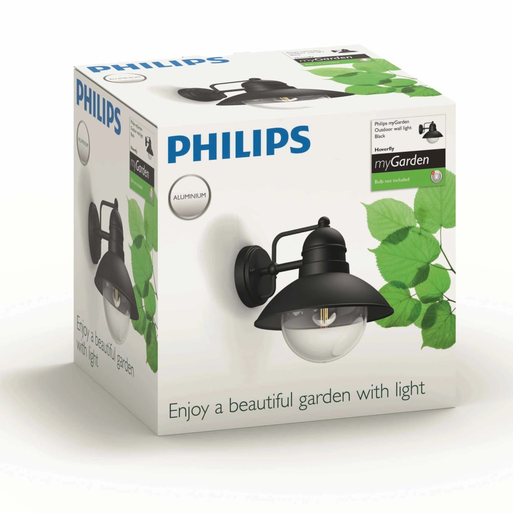 Philips myGarden væglampe Hoverfly 1x 60 W sort 1723730PN