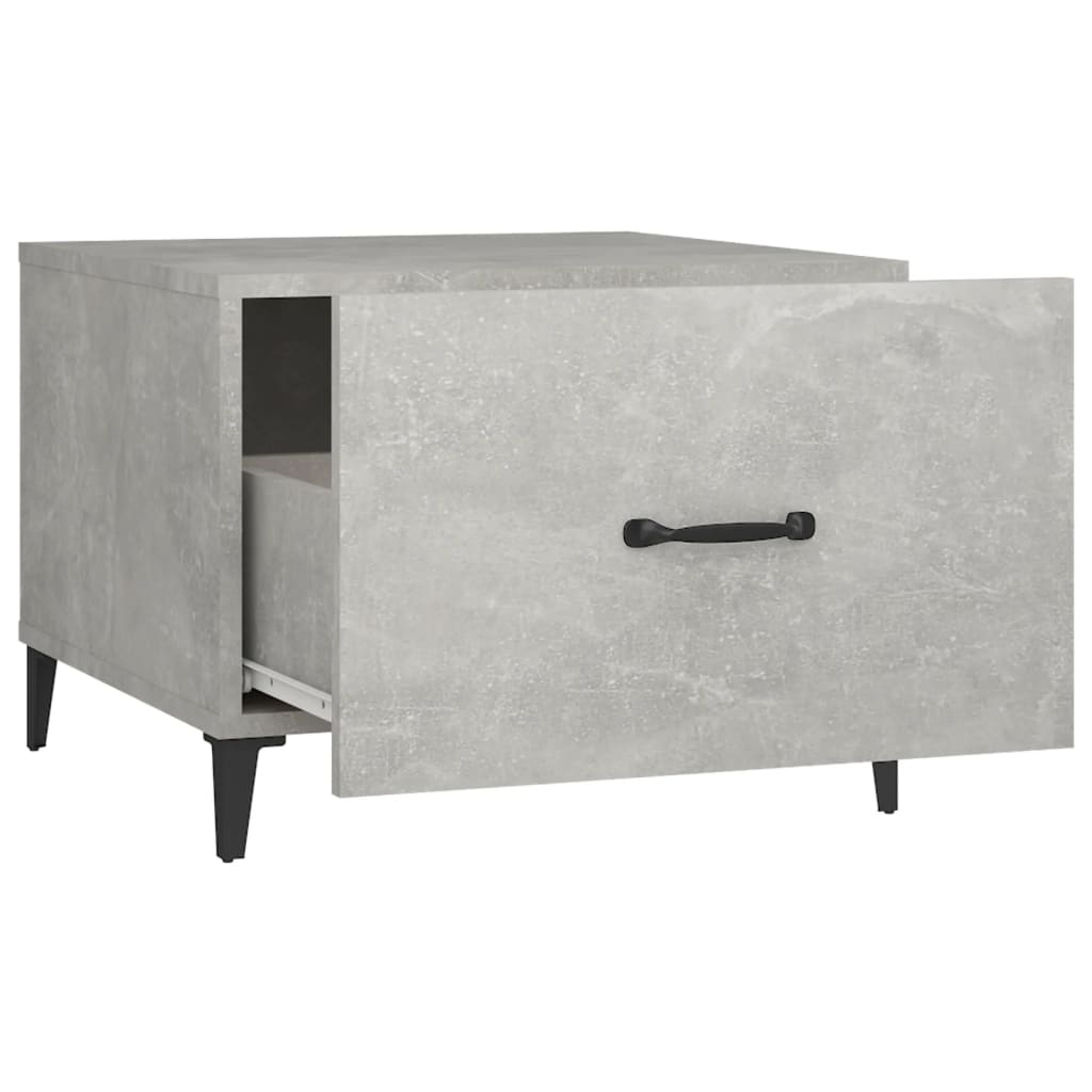 vidaXL sofabord med metalben 2 stk. 50x50x40 cm betongrå