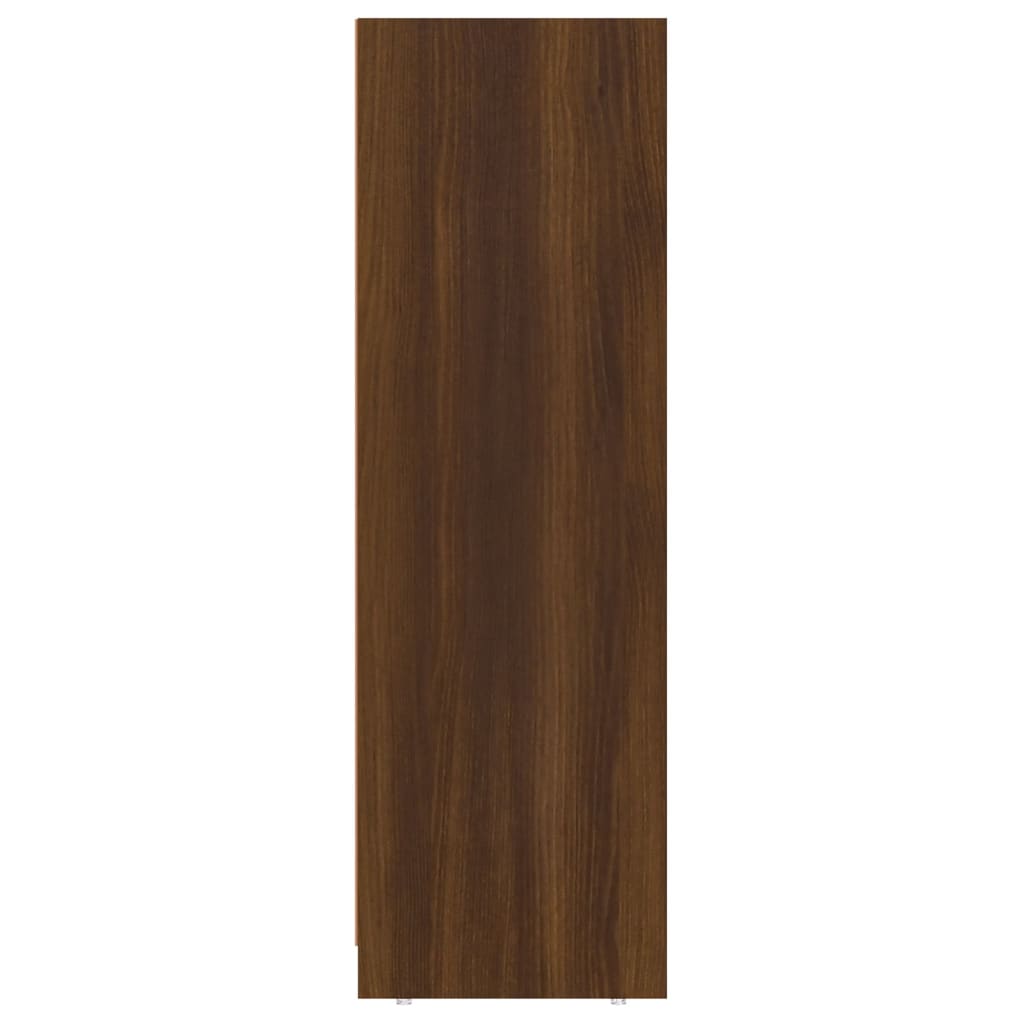 vidaXL badeværelsesskab 30x30x95 cm konstrueret træ brunt egetræ