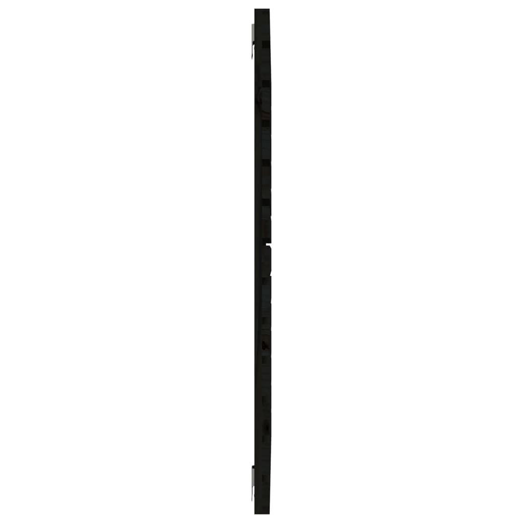 vidaXL sengegavl 81x3x91,5 cm massivt fyrretræ sort