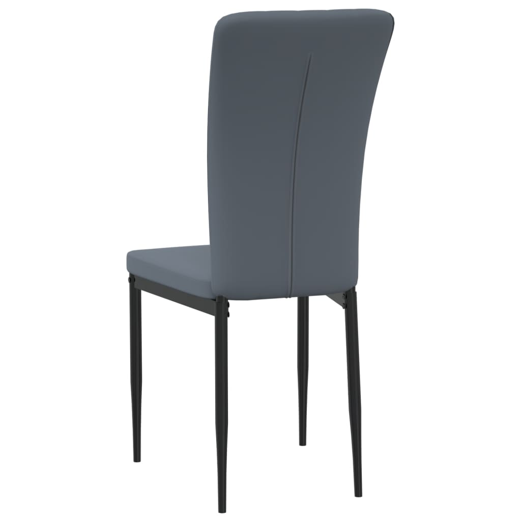 vidaXL spisebordsstole 2 stk. fløjl mørkegrå