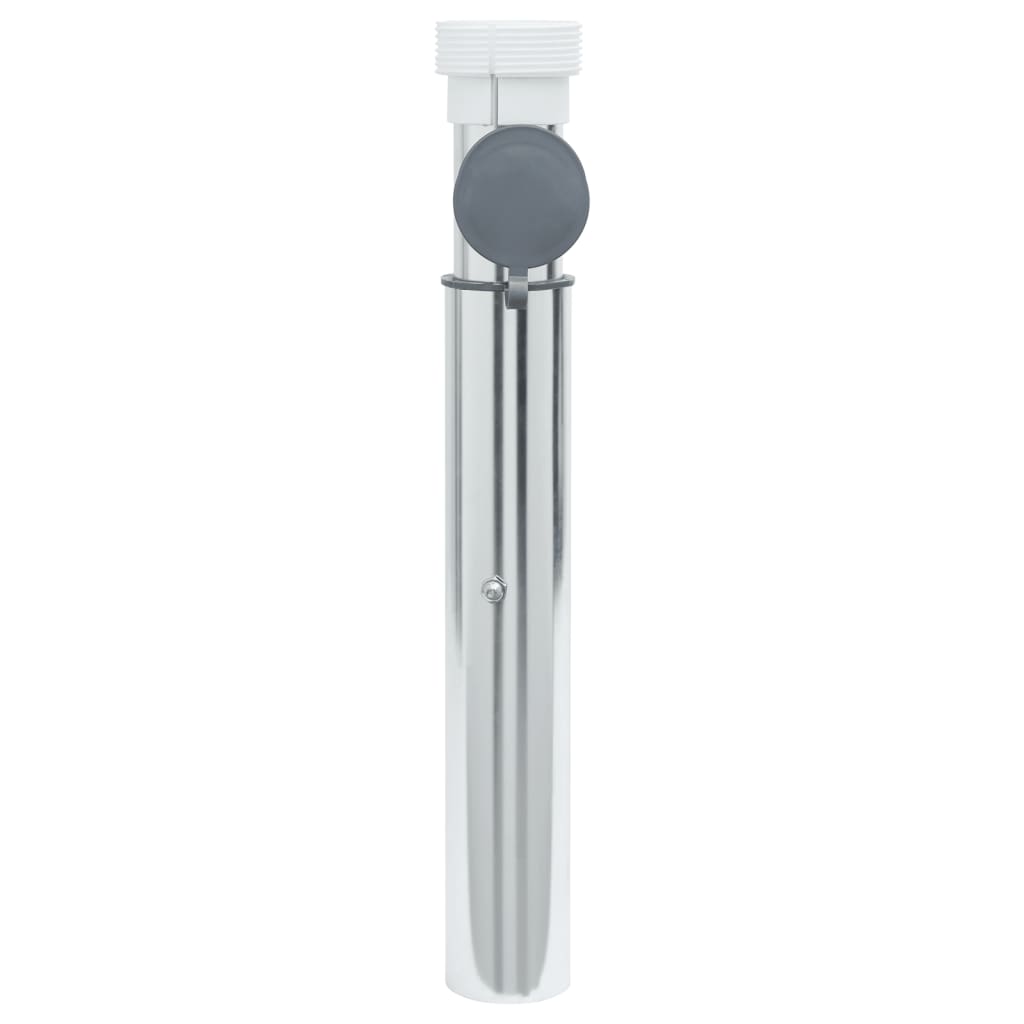 vidaXL nedgravet parasolholder til 40-50 mm stang aluminium sølvfarvet
