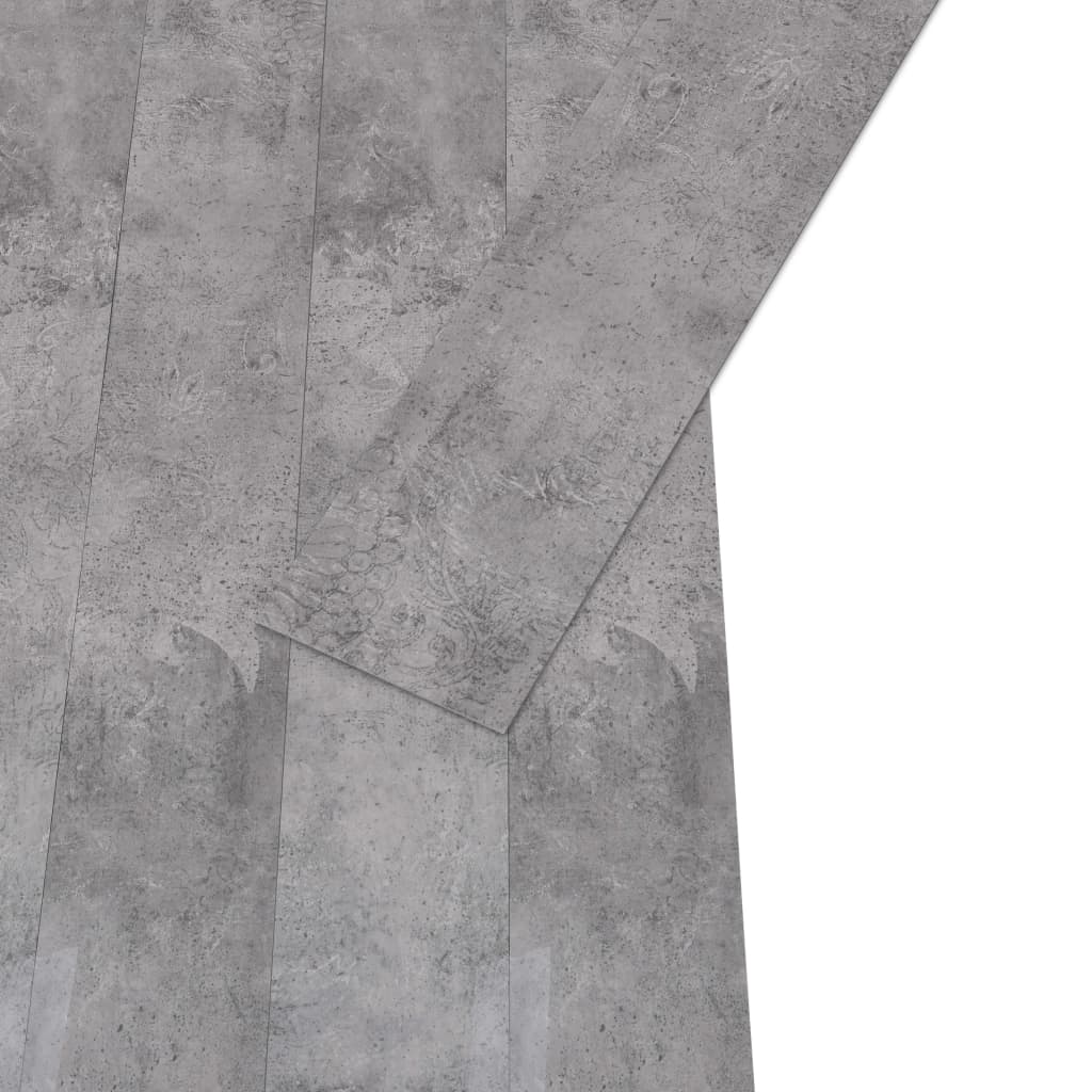 vidaXL ikke-selvklæbende gulvbrædder 5,26 m² 2 mm PVC cementbrun