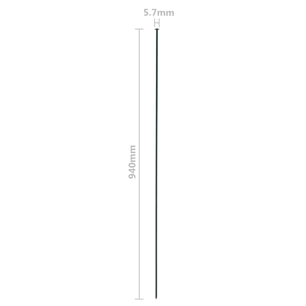 vidaXL halvbuet havehegnssæt 77,5x64 cm grøn